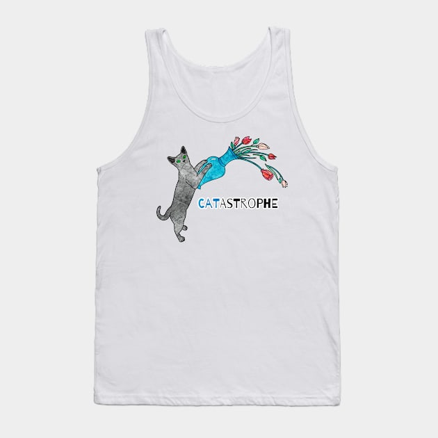 CATastrophic! Tank Top by Kelly Louise Art